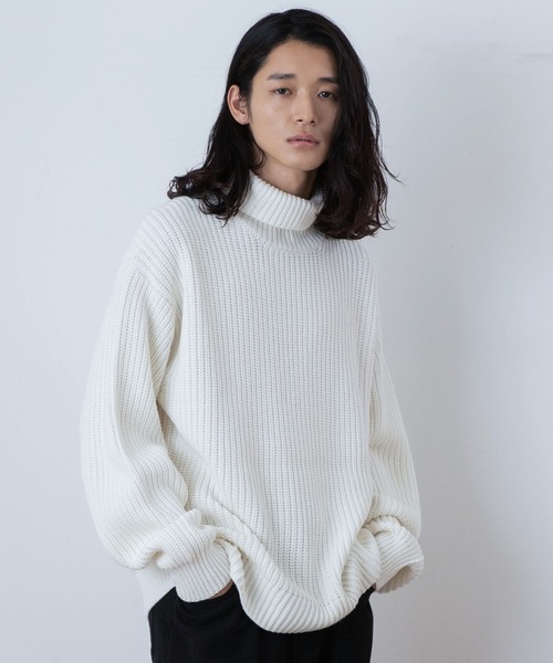 THE STANDARD（ザスタンダード）の「WEGO/タートルネックプルオーバーニット（ニット/セーター・メンズ・ブラック/ホワイト/ブルー・MEDIUM/LARGE）」の2枚目の写真