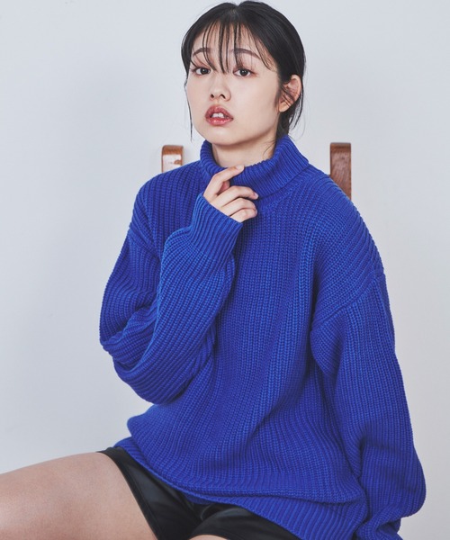 THE STANDARD（ザスタンダード）の「WEGO/タートルネックプルオーバーニット（ニット/セーター・メンズ・ブラック/ホワイト/ブルー・MEDIUM/LARGE）」の13枚目の写真