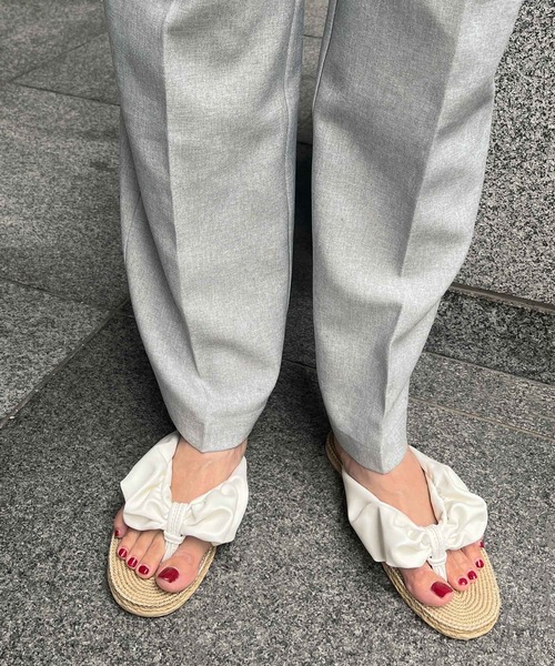 KOBE LETTUCE（コウベレタス）の「ギャザートングフラットサンダル[I2441]（サンダル・レディース・ホワイト/イエロー/グリーン/ブラック・LL/M/S/L）」の10枚目の写真