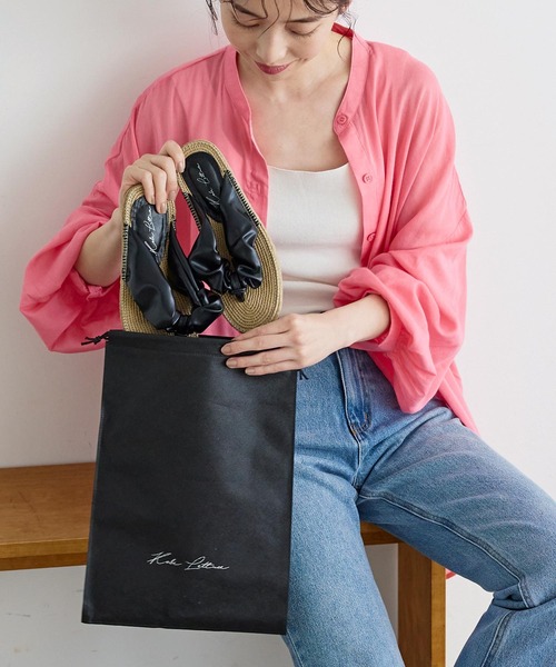 KOBE LETTUCE（コウベレタス）の「ギャザートングフラットサンダル[I2441]（サンダル・レディース・ホワイト/イエロー/グリーン/ブラック・LL/M/S/L）」の14枚目の写真