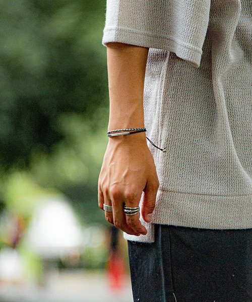 SILVER BULLET（シルバーバレット）の「『SILVER BULLET SELECT AC/シルバーバレットセレクト』プレート2連ブレスレット【+】（ブレスレット・メンズ・シルバー/ゴールド・FREE）」の8枚目の写真