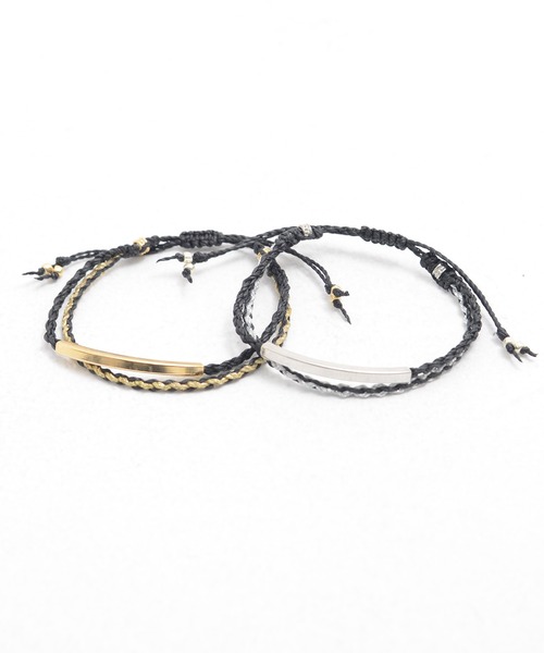 SILVER BULLET（シルバーバレット）の「『SILVER BULLET SELECT AC/シルバーバレットセレクト』プレート2連ブレスレット【+】（ブレスレット・メンズ・シルバー/ゴールド・FREE）」の3枚目の写真