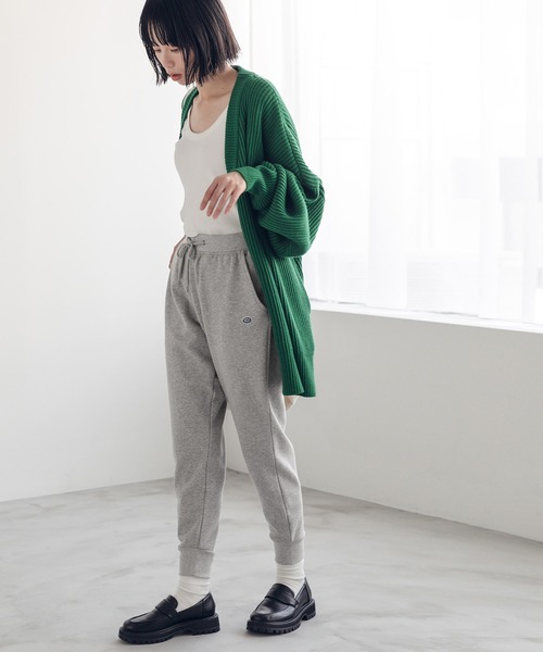 DISCUS ATHLETIC（ディスカス　アスレチック）の「DISCUS ATHLETIC/ディスカス アスレチック USAコットン裏毛 ワンポイントロゴ ジョガーパンツ（スウェットパンツ・レディース・ブラック/グレー/グリーン・M/L/XL）」の13枚目の写真