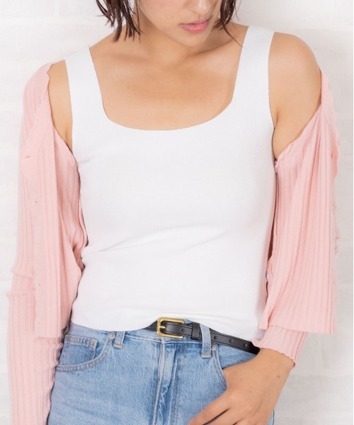 Loco Ocean(ロコオーシャン)の「スクエアネックリブタンクトップ(タンクトップ・レディース・ブルー/Black/Beige/White・F)」の4枚目の写真