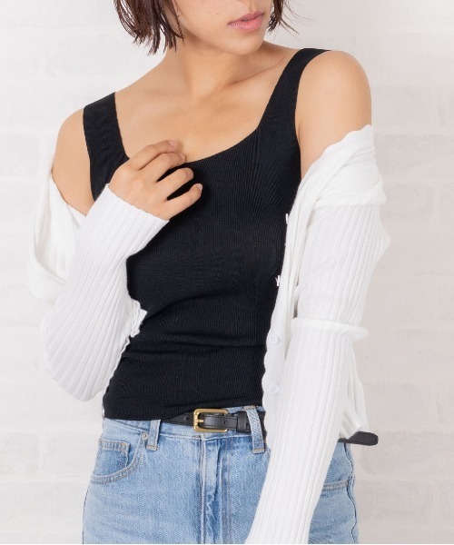 Loco Ocean(ロコオーシャン)の「スクエアネックリブタンクトップ(タンクトップ・レディース・ブルー/Black/Beige/White・F)」の20枚目の写真