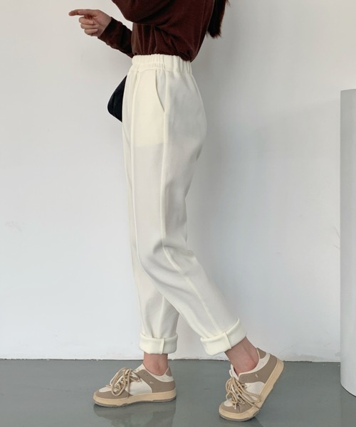 Diosfront（ディオスフロント）の「美脚魅せ！センタープレスカットメルトンパンツ（その他パンツ・レディース・ブラック/ブラウン/アイボリー/ベージュ・M/S/L）」の19枚目の写真