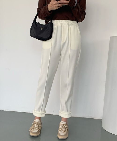 Diosfront（ディオスフロント）の「美脚魅せ！センタープレスカットメルトンパンツ（その他パンツ・レディース・ブラック/ブラウン/アイボリー/ベージュ・M/S/L）」の21枚目の写真