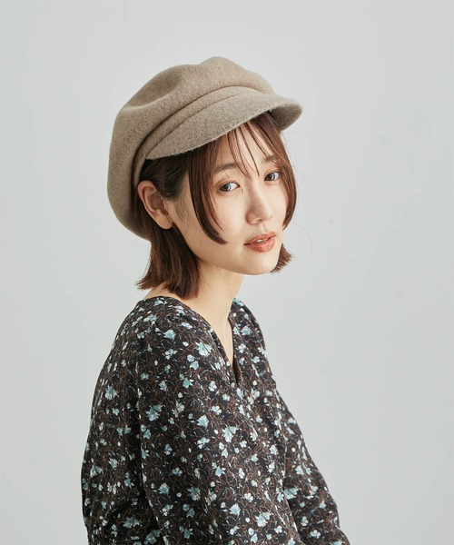 ROPE' PICNIC(ロペピクニック)の「ウールキャスケット(キャスケット・レディース・チャコールグレー/ブラック/ベージュ・FREE)」の3枚目の写真