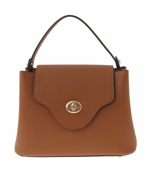 OFUON le MK（オフオンルエムケー）の「【2WAY】フェイクレザーコンパクトハンドバッグ（ハンドバッグ・レディース・イエロー/サンドベージュ/アイボリー・38）」の3枚目の写真