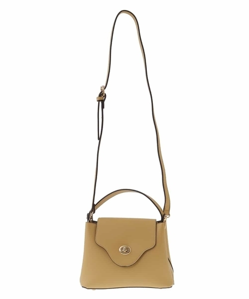 OFUON le MK（オフオンルエムケー）の「【2WAY】フェイクレザーコンパクトハンドバッグ（ハンドバッグ・レディース・イエロー/サンドベージュ/アイボリー・38）」の11枚目の写真