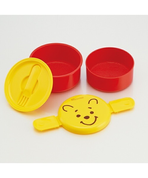 Disney（ディズニー）の「(SK)【Disney】丸型 ランチボックス 2段 フォーク付き[500ml]（お弁当箱・キッズ・ホワイト×ブラック/イエロー・ONE SIZE）」の21枚目の写真