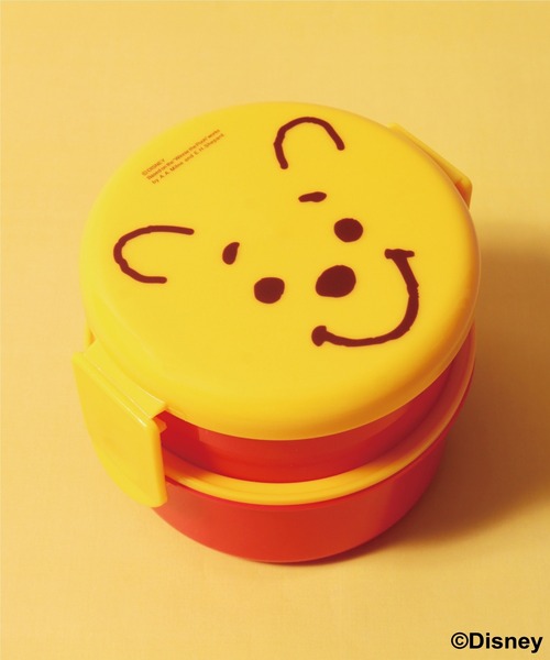 Disney（ディズニー）の「(SK)【Disney】丸型 ランチボックス 2段 フォーク付き[500ml]（お弁当箱・キッズ・ホワイト×ブラック/イエロー・ONE SIZE）」の15枚目の写真