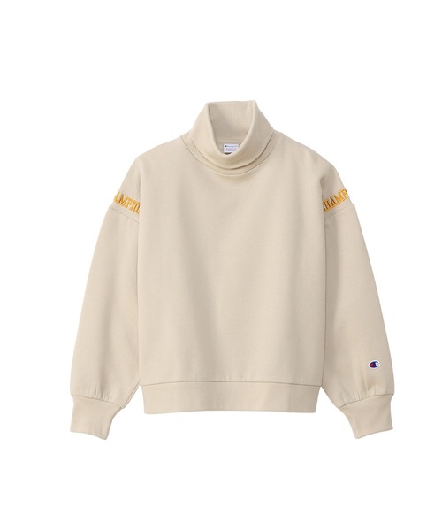 Champion(チャンピオン)の「【Champion/チャンピオン】レディース ハイネックスウェットシャツ(スウェット・レディース・ホワイト/グレー/ベージュ/ブラック・MEDIUM/LARGE)」の4枚目の写真