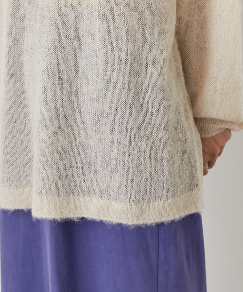 Omekashi（オメカシ）の「シアーモヘアロングプルオーバー（ニット/セーター・レディース・ベージュ/ネイビー/レッド・FREE）」の20枚目の写真