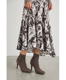 スクエアトゥーショートブーツ