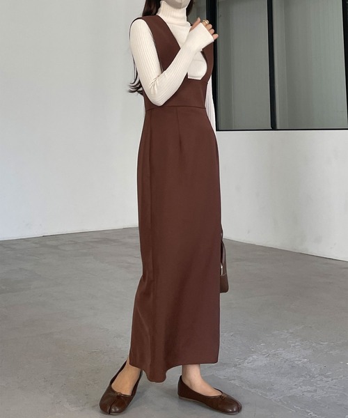 Louere（ルエレ）の「薄手ワイドショルダースカート（スカート・レディース・グレイッシュベージュ/ブラック/ブラウン/アイボリー/ベージュ・SMALL/MEDIUM/LARGE/X-LARGE）」の14枚目の写真