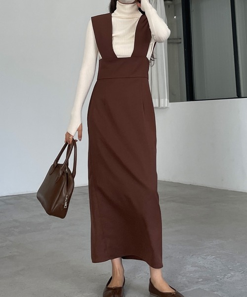 Louere（ルエレ）の「薄手ワイドショルダースカート（スカート・レディース・グレイッシュベージュ/ブラック/ブラウン/アイボリー/ベージュ・SMALL/MEDIUM/LARGE/X-LARGE）」の12枚目の写真