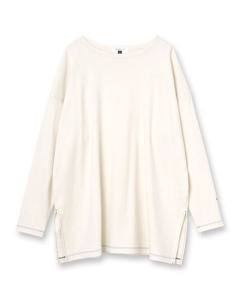 INDIVI（インディヴィ）の「【LIFE】オーガニックチュニックトップス（Tシャツ/カットソー・レディース・ナチュラル・38/12）」の2枚目の写真
