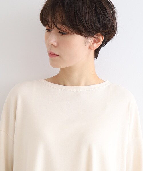 INDIVI（インディヴィ）の「【LIFE】オーガニックチュニックトップス（Tシャツ/カットソー・レディース・ナチュラル・38/12）」の6枚目の写真