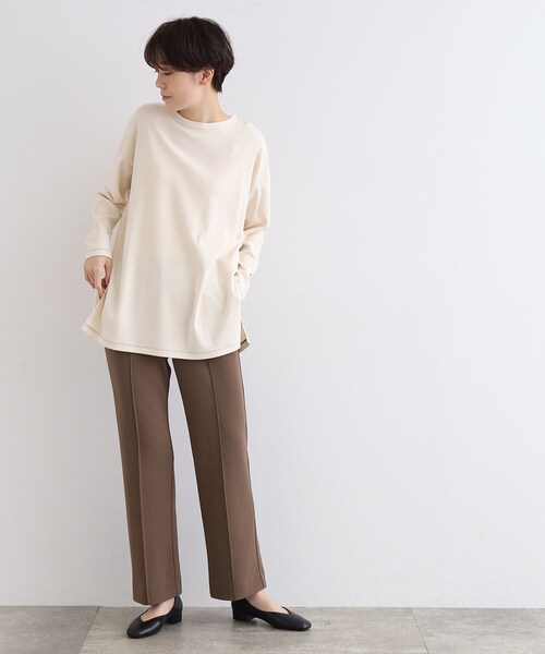 INDIVI（インディヴィ）の「【LIFE】オーガニックチュニックトップス（Tシャツ/カットソー・レディース・ナチュラル・38/12）」の11枚目の写真