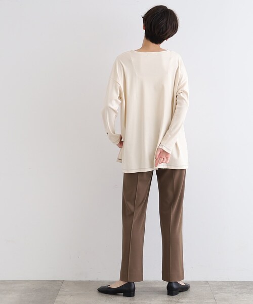 INDIVI（インディヴィ）の「【LIFE】オーガニックチュニックトップス（Tシャツ/カットソー・レディース・ナチュラル・38/12）」の13枚目の写真