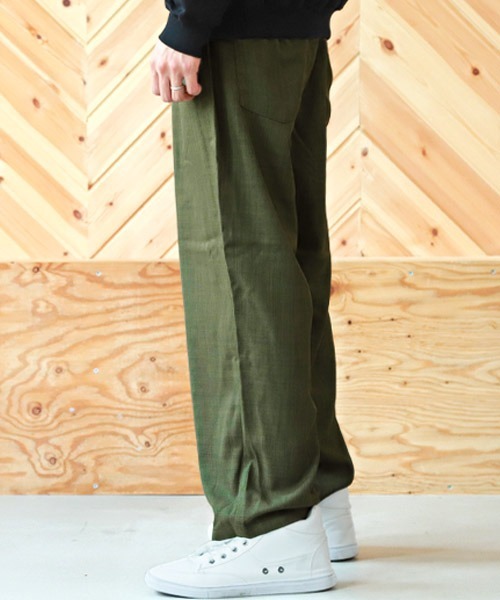 LUXSTYLE(ラグスタイル)の「ポリトロワイドイージーパンツ(その他パンツ・メンズ・ネイビー/ブラック/カーキ・L/M)」の5枚目の写真