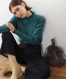 N.（N. Natural Beauty Basic）（エヌエヌナチュラルビューティーベーシック）の「◆フリルネック総針ニット（ニット/セーター）」