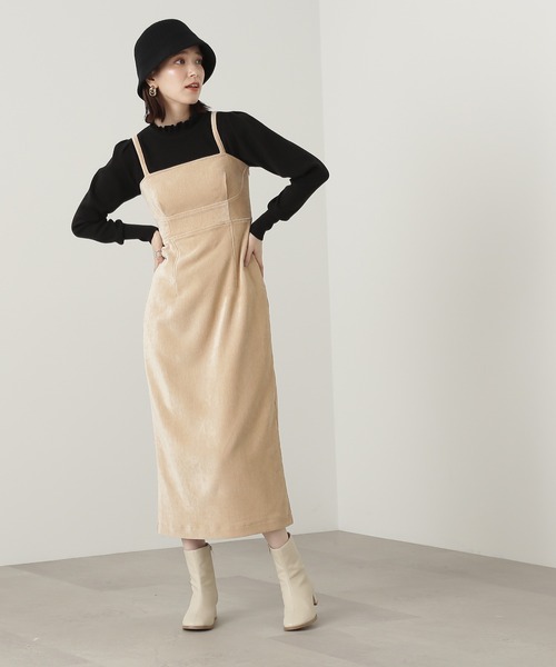 N.(N. Natural Beauty Basic)(エヌエヌナチュラルビューティーベーシック)の「◆フリルネック総針ニット(ニット/セーター・レディース・ライトグレー/ブラック/グリーン・MEDIUM)」の21枚目の写真