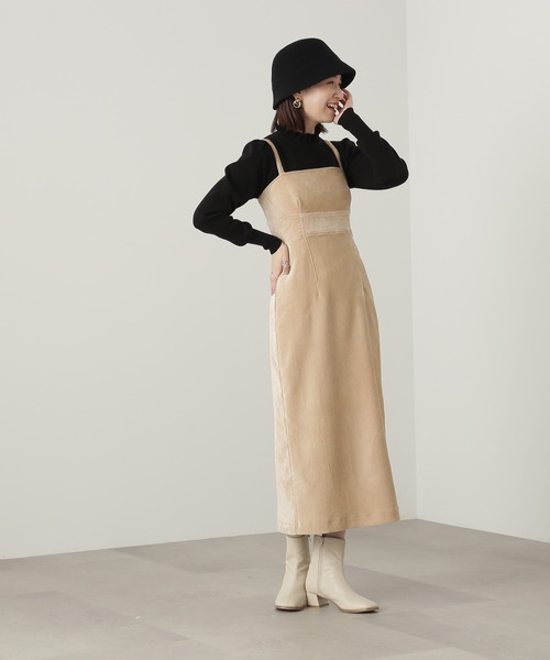 N.(N. Natural Beauty Basic)(エヌエヌナチュラルビューティーベーシック)の「◆フリルネック総針ニット(ニット/セーター・レディース・ライトグレー/ブラック/グリーン・MEDIUM)」の22枚目の写真