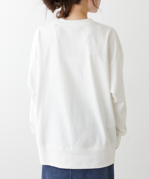 PUAL CE CIN（ピュアルセシン）の「フォトプリント×フロッキーロングスリーブ（Tシャツ/カットソー・レディース・ベージュ/オフホワイト・FREE）」の14枚目の写真