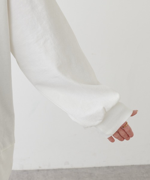 PUAL CE CIN（ピュアルセシン）の「フォトプリント×フロッキーロングスリーブ（Tシャツ/カットソー・レディース・ベージュ/オフホワイト・FREE）」の18枚目の写真