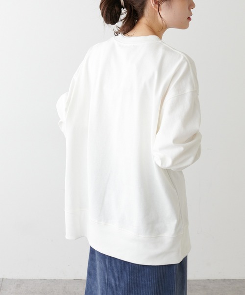 PUAL CE CIN（ピュアルセシン）の「フォトプリント×フロッキーロングスリーブ（Tシャツ/カットソー・レディース・ベージュ/オフホワイト・FREE）」の13枚目の写真