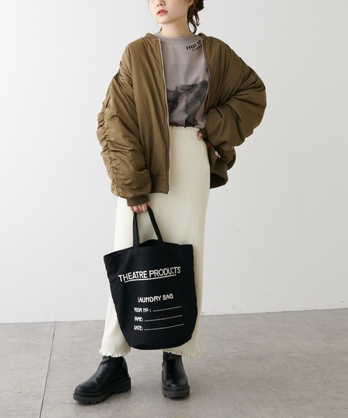 PUAL CE CIN（ピュアルセシン）の「フォトプリント×フロッキーロングスリーブ（Tシャツ/カットソー・レディース・ベージュ/オフホワイト・FREE）」の5枚目の写真