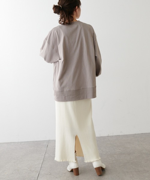 PUAL CE CIN（ピュアルセシン）の「フォトプリント×フロッキーロングスリーブ（Tシャツ/カットソー・レディース・ベージュ/オフホワイト・FREE）」の11枚目の写真