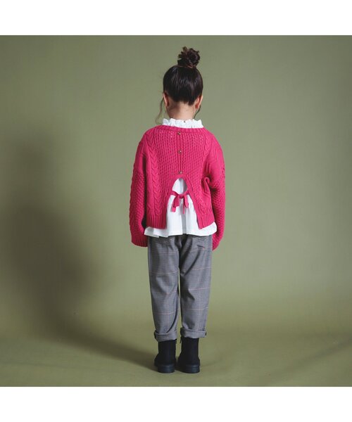 BREEZE（ブリーズ）の「2Pセット レイヤードニット（ニット/セーター・キッズ・ブルー/ベージュ/ピンク・140/120/100/90）」の7枚目の写真