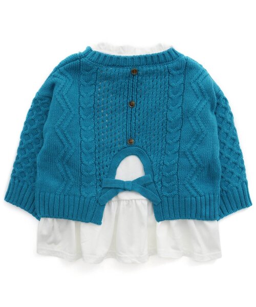 BREEZE（ブリーズ）の「2Pセット レイヤードニット（ニット/セーター・キッズ・ブルー/ベージュ/ピンク・140/120/100/90）」の10枚目の写真