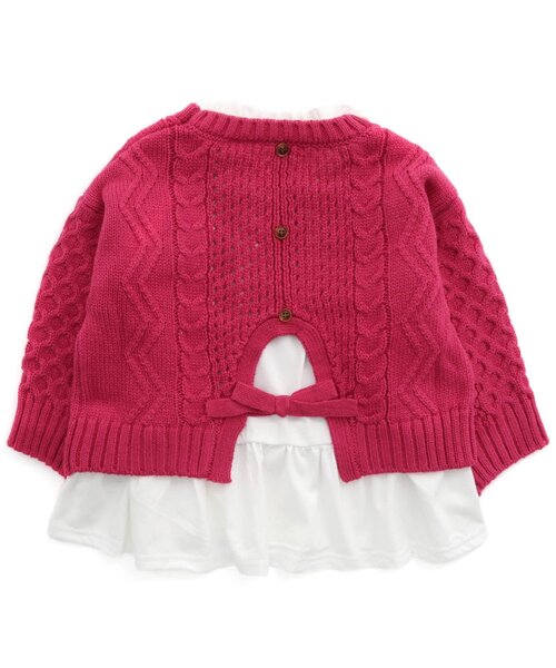 BREEZE（ブリーズ）の「2Pセット レイヤードニット（ニット/セーター・キッズ・ブルー/ベージュ/ピンク・140/120/100/90）」の12枚目の写真