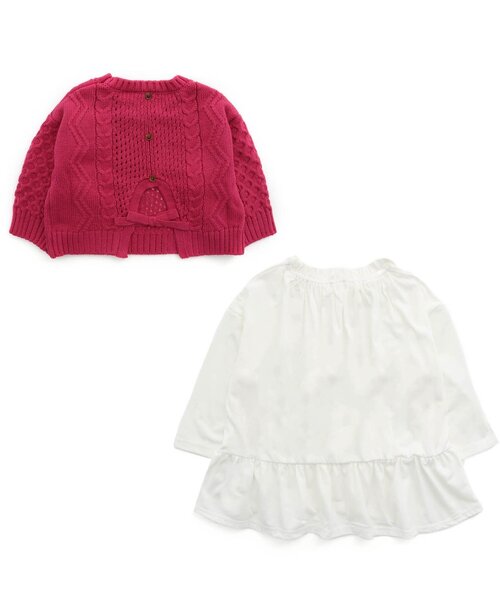 BREEZE（ブリーズ）の「2Pセット レイヤードニット（ニット/セーター・キッズ・ブルー/ベージュ/ピンク・140/120/100/90）」の14枚目の写真