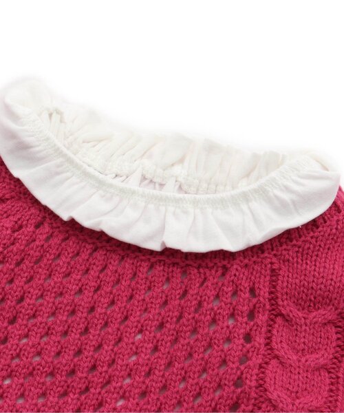 BREEZE（ブリーズ）の「2Pセット レイヤードニット（ニット/セーター・キッズ・ブルー/ベージュ/ピンク・140/120/100/90）」の15枚目の写真