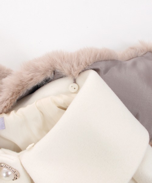 axes femme POETIQUE（アクシーズファムポエティック）の「ベルスリーブショートコート（その他アウター・レディース・ブラック/キナリ/グリーン・MEDIUM）」の9枚目の写真