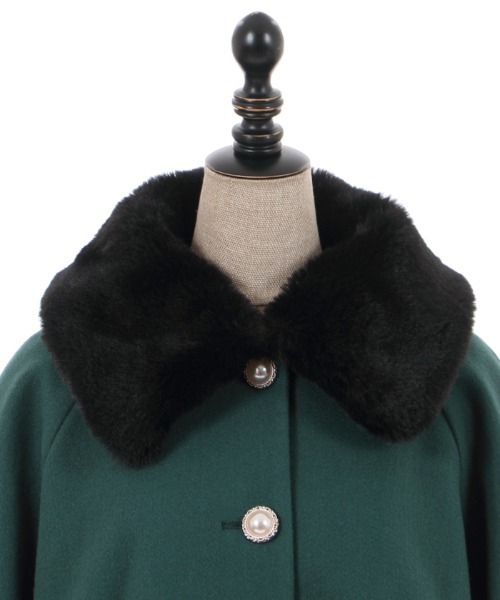 axes femme POETIQUE（アクシーズファムポエティック）の「ベルスリーブショートコート（その他アウター・レディース・ブラック/キナリ/グリーン・MEDIUM）」の17枚目の写真