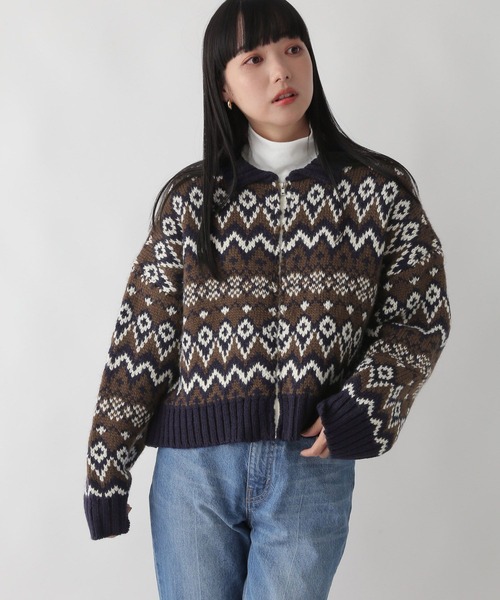 はこ LOWRYS FARM（ローリーズファーム）の「カウチンニットカーディガン
