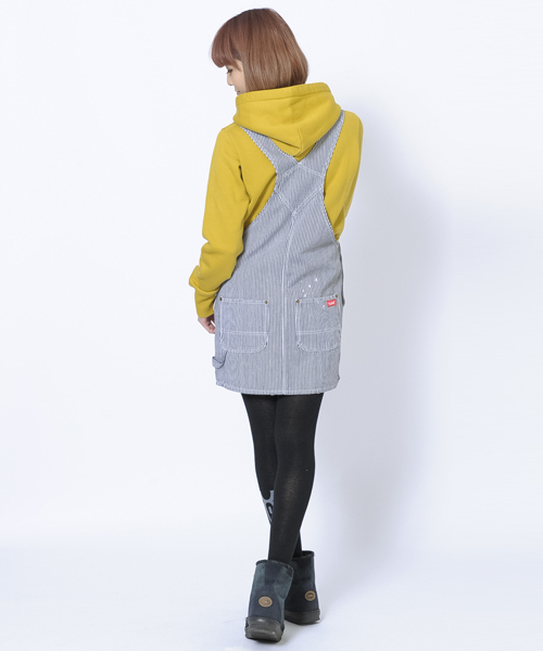 X-girl（エックスガール）の「WORK STYLE SALOPETTE SKIRT（サロペット 