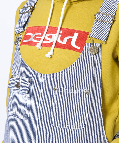 X-girl（エックスガール）の「WORK STYLE SALOPETTE SKIRT（サロペット 