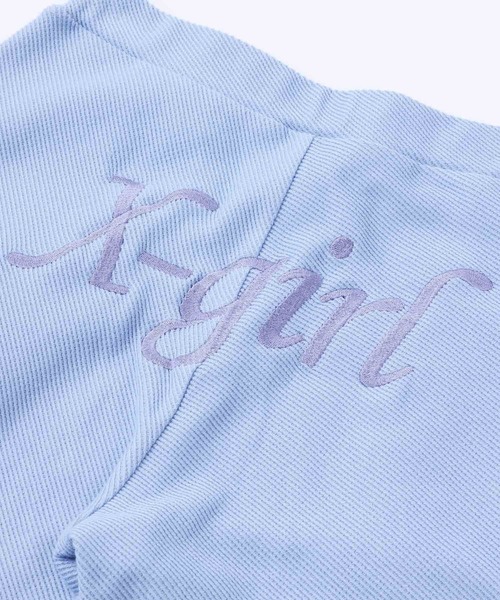 X-girl(エックスガール)の「TWILL SWEAT PANTS(スウェットパンツ・レディース・ブラック/ライトブルー/ホワイト・S/M)」の13枚目の写真