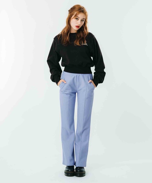 X-girl(エックスガール)の「TWILL SWEAT PANTS(スウェットパンツ・レディース・ブラック/ライトブルー/ホワイト・S/M)」の19枚目の写真