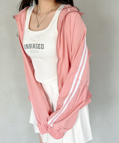 Loueme(ルエム)の「【23S/S 春夏新作】サイドラインオーバーサイズブルゾン(ナイロンジャケット・レディース・ブラック/ピンク/ホワイト・FREE)」の22枚目の写真
