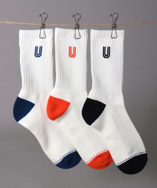 UNIVERSAL OVERALL(ユニバーサルオーバーオール)の「(LG)【UNIVERSAL OVERALL】【3足セット】サイド ロゴ クルー ソックス(ソックス/靴下・レディース・ホワイト系その他2/ホワイト系その他・25-27CM/23-25cm)」の17枚目の写真