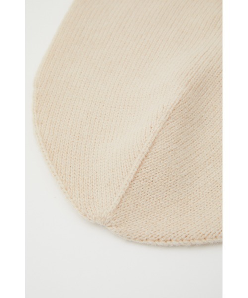SLY（スライ）の「FINE KNIT BEANIE ファインニット ビーニー ニット帽 ニットキャップ（ニットキャップ/ビーニー・レディース・アイボリー/ブラック・FREE）」の6枚目の写真