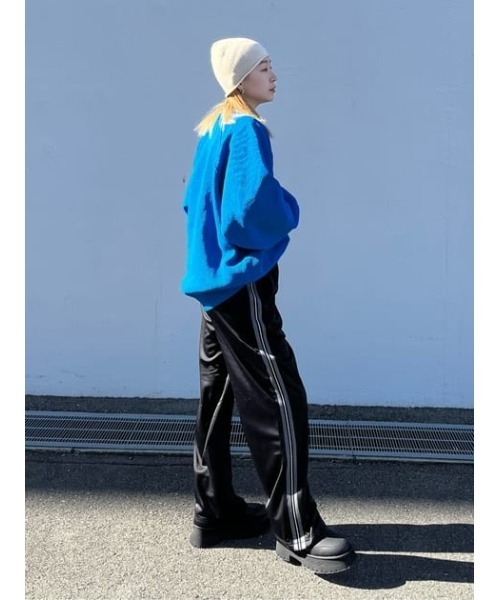 SLY（スライ）の「FINE KNIT BEANIE ファインニット ビーニー ニット帽 ニットキャップ（ニットキャップ/ビーニー・レディース・アイボリー/ブラック・FREE）」の19枚目の写真